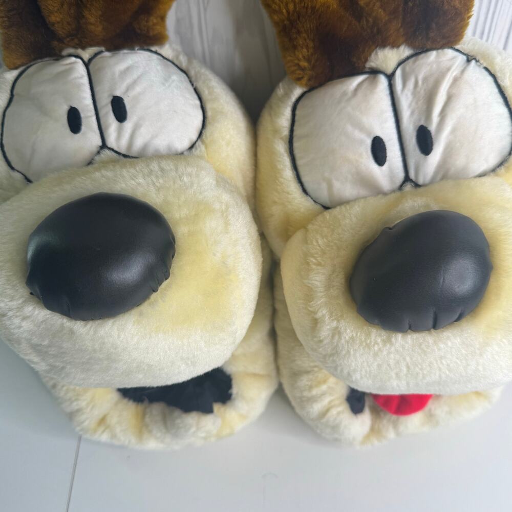 Vintage 80s ODIE Plush Slippers Men’s Sz Small (5/6)  Garfield